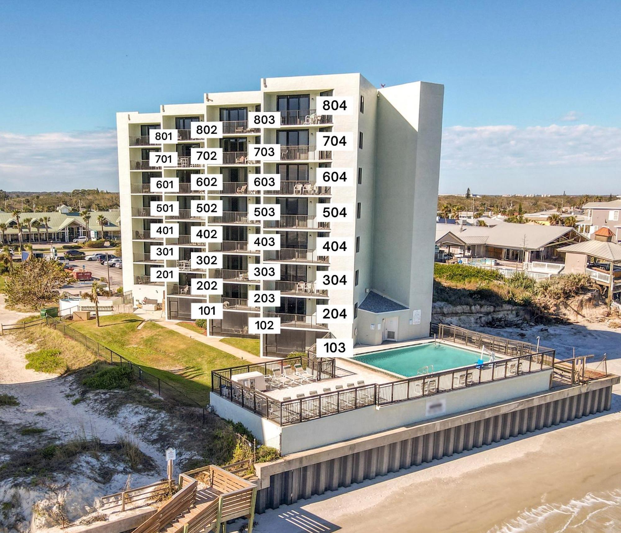 Ocean View With A Beachfront Pool At Ocean Trillium Condo ~ 702 New Smyrna Beach Bagian luar foto