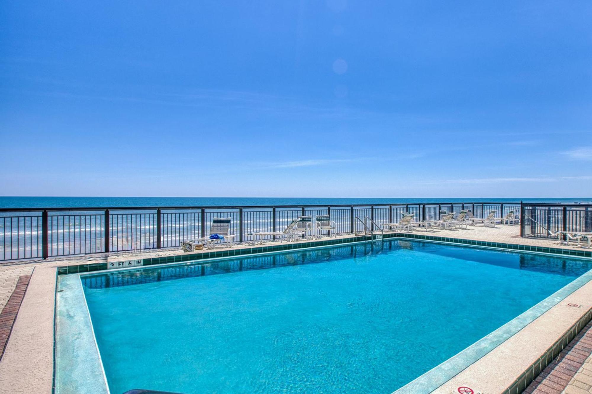 Ocean View With A Beachfront Pool At Ocean Trillium Condo ~ 702 New Smyrna Beach Bagian luar foto